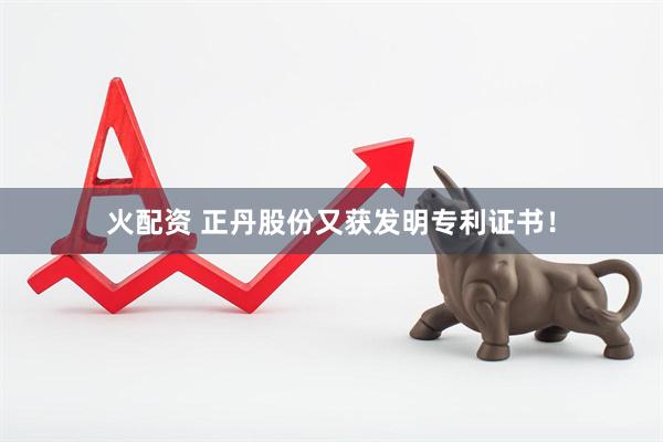 火配资 正丹股份又获发明专利证书！