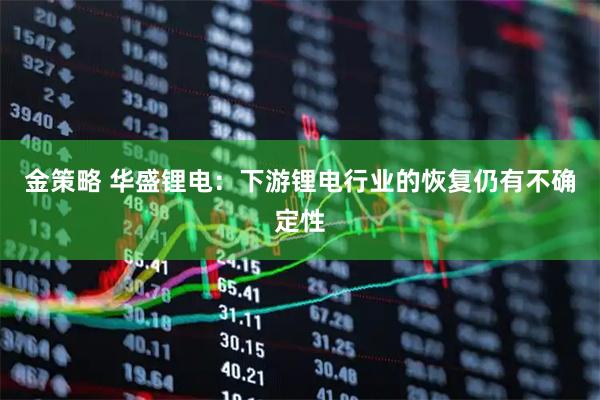 金策略 华盛锂电：下游锂电行业的恢复仍有不确定性